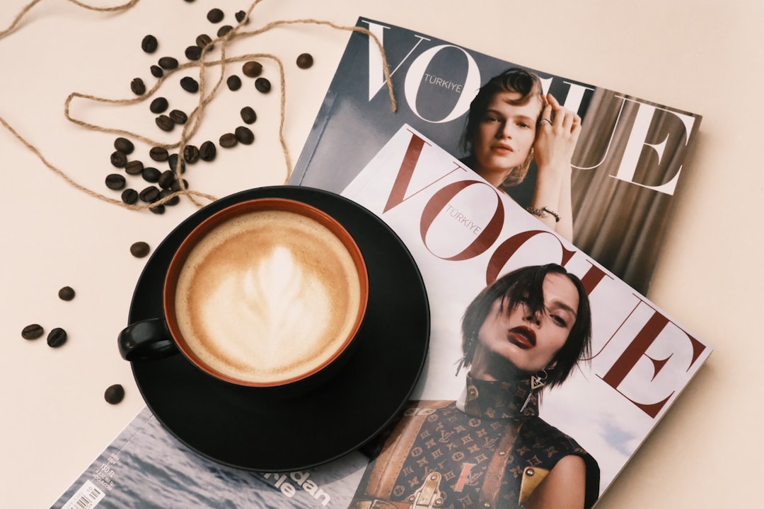 ours-journey cup of coffee and vogue magazine